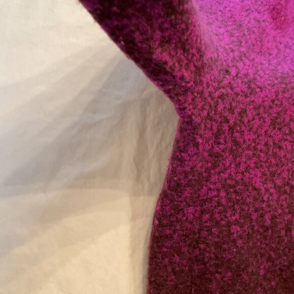 Athleta Womens Medium Sweater Crewneck Wool Purple Jacquard Ombre - Picture 6 of 16